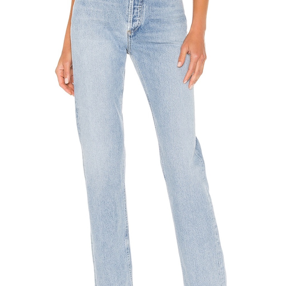 Agolde Light Blue Straight Leg Jeans